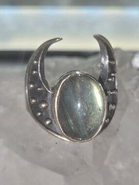 Acid Queen Jewelry Sterling Silver Crescent Ring